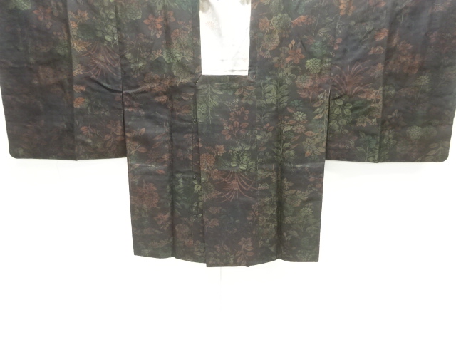 JAPANESE MICHIYUKI COAT / WOVEN FLORAL PLANTS
